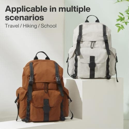 Gyios Backpack Lightweight Waterproof Travel 16 Inch Laptop Hiking Business Weekend Trips-light Gray — view 4