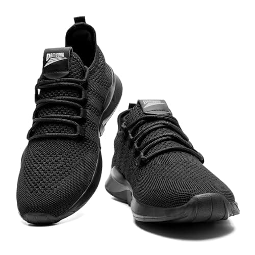 Mens Trainers Trail Running Walking Casual Gym Sport Tennis Barefoot Shoes Non Slip Work Hypersoft Sneakers Black 9.5 — view 6