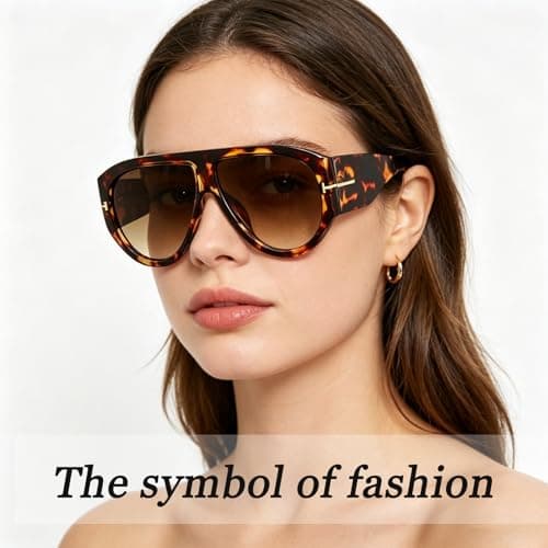 Rndqw 2Pcs Sunglasses Womens, Retro Style Oversized Sunglasses Women, Fashion-Conscious Womens Sun Glasses, for Daily Driving, UV Protection, Travel Vacations and Outdoor Activities — view 4