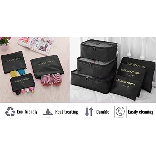 Vicloon Travel Packing Cubes - 8 PCS Multifunction Organizers for Suitcase, Luggage Essentials With Shoe Bag, Storage Accessories — view 6