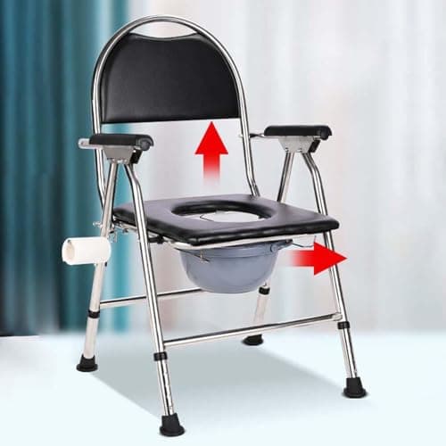 MotiveTech Bedside Commode Chamber Pot with Handle Bedpan Portable Pot Toilet Container for Elderly Male Female Adults Tent Boat — view 4