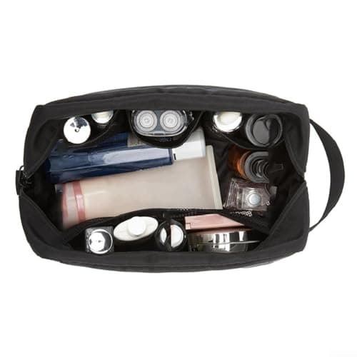 Shophubio Hanging Travel Wash Bag in Oxford Fabric, Large Capacity Toiletry Bag for Men Women, Portable Makeup Organiser and Shaving Kit, Essential Cosmetic(Black) — view 3