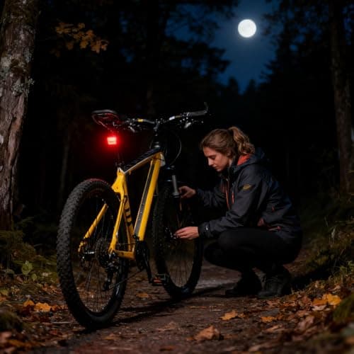 Bike Tail Light - Quick-Release LED for Night Riding | Battery-Powered Flashing with Safety Design, Dirt Biking Scooter Stroller Accessory, Kids Adults Men Women Cycling Gear for Outdoor Travel — view 2