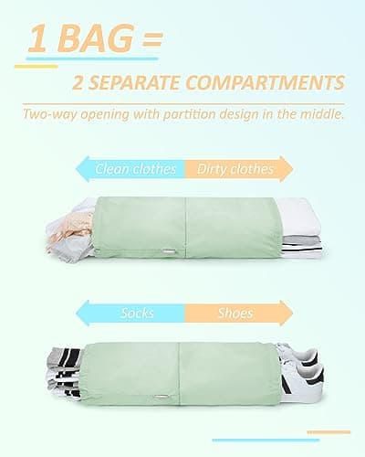 BAGSMART 6pcs Compression Travel Packing Cubes for Suitcases Backpack — view 4