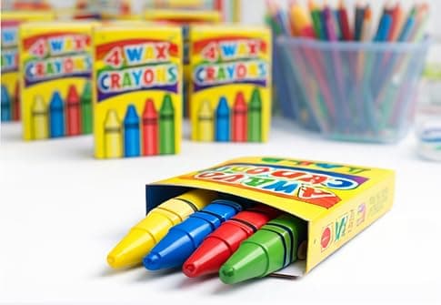 WF Graham 10 Pack Wax Crayons for Party Bags, Colouring Books & Kids Activity Packs – Assorted Coloured Crayons for Children’s Crafts, School Rewards, Parties & Events — view 2