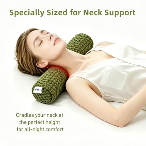 Viaptus Cervical Pillow for Neck Pain, Memory Foam Neck Roll Pillow – Green — view 2