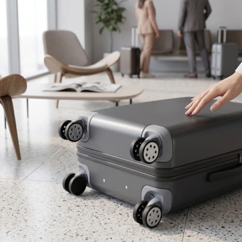 Naroote Suitcase Wheels Replacement 2pcs Silent Trunk Wheels for Luggage Repair Grey — view 4