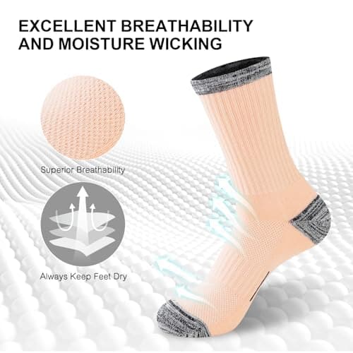inaWarm Women's Cotton Walking Socks, 6 Pairs, Cushioned and Thermal — view 2