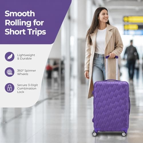 CMY Suitcase 24 Inch Medium Hard Shell Check-in Luggage — view 6