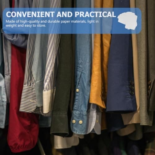 DOITOOL Shirt Cardboard Laundry Folding Board 20 Pcs White Paper Folder for Collared Shirts and Suitcase Packing — view 4