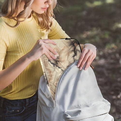xigua Champagne Gold Marble Laptop Sleeve 15-16 Inch Laptop Sleeve Bag, Shockproof Laptop Case Tablet Liner Pouch — view 6