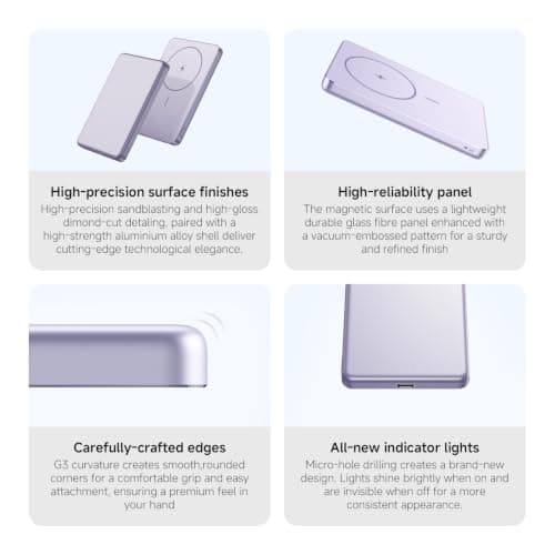 Xiaomi Super Slim Magnetic Power Bank 5000mAh, MagSafe Charger, Gold — view 6