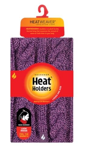 HEAT HOLDERS - Women's Thermal Winter Neck Warmer - 3.5 tog - One size (Purple) — view 2