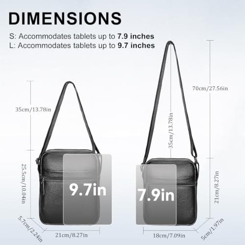 Leathario Shoulder Bag, Genuine Leather Cross Body Bag Men, Small Messenger Bag, Side Sling Bags for Work, Travel, Daily Use — view 4