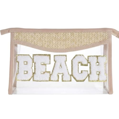 Clear Beach Makeup Bag 26x14x6cm PVC Waterproof Pouch 1 Pack