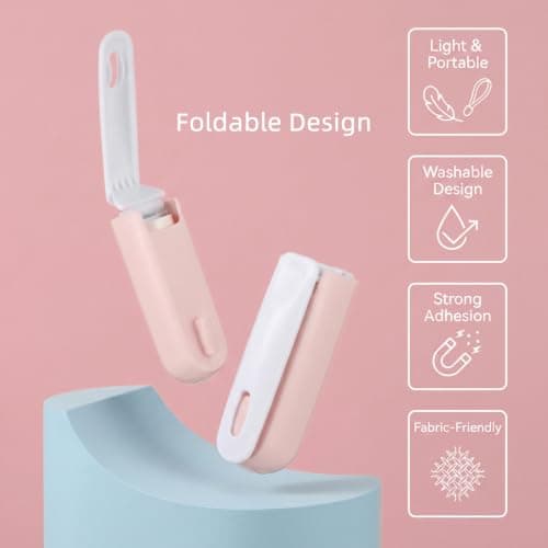 Sorcristy Mini Lint Roller with 4 Refills, Lint Roller for Clothes — view 2