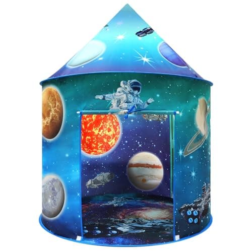 Kids Astronaut Galaxy Play Tent - Large Pop-Up Space Playhouse for Boys and Girls, Indoor/Outdoor Foldable Tent, for Toddlers and Children
