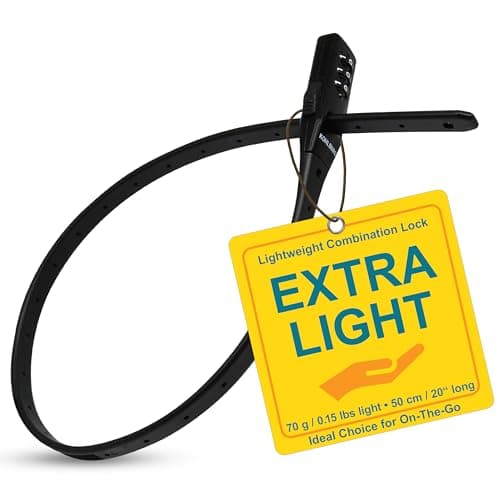 KOHLBURG Lightweight Bike Lock [Zip Tie Lock, 20" Small] Secure Combination