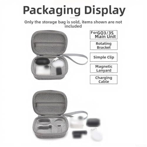 Hard Shell Case for Insta360 for GO 3 3S, Carrying Storage Bag Portable Protective Pouch for Action Camera Accessories Travel Organiser Box — view 3
