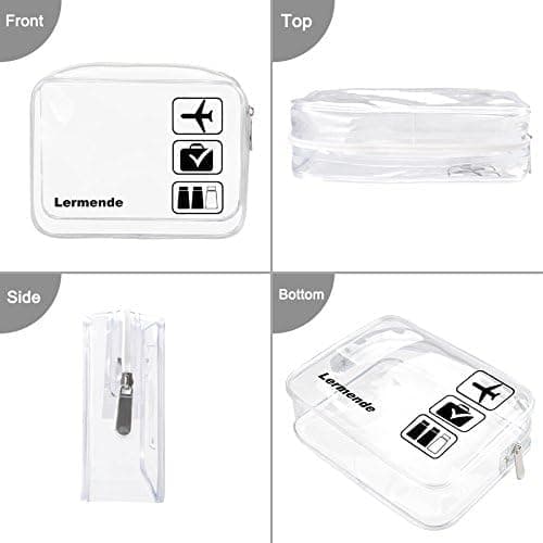Lermende Clear Toiletry Bag TSA Travel Makeup Bags Luggage Pouch 3pcs — view 5