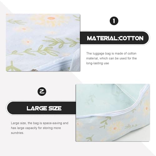 SECFOU Large Capacity Duvet Storage Bag for Home and Packing Cotton Material Clothes Storage Organizer with 38l Space-saving Design Suitable for Bedroom Quilt — view 3