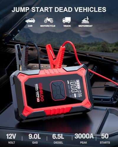GOOLOO A3 3000A Jump Starter & 150PSI Tire Inflator Combo — view 2
