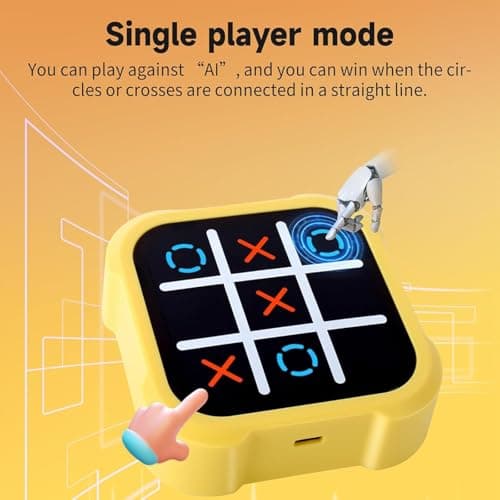 Tic Tac Toe Game, Rechargeable Travel Games, Noughts and Crosses Game — view 2
