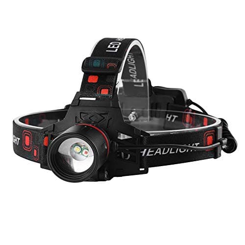 WESLITE Green Light Head Torch for Night Vision, Ultra Bright Green Headlamp LED Hunting Headlight Zoomable Green Head Light for Hunting Fishing Camping (White & Green Light) — view 2
