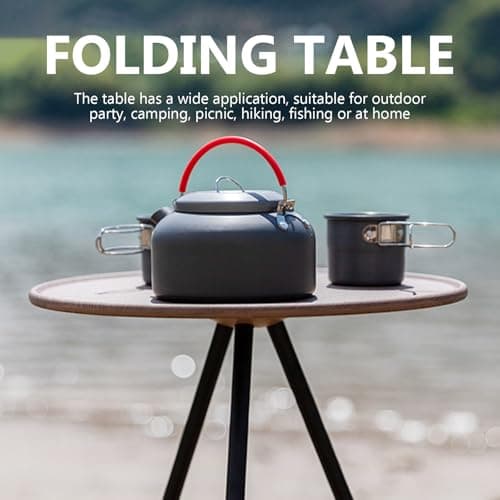 CATIEBYE Portable Folding Camping Side Table Adjustable Height Aluminum — view 6