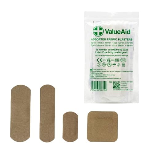 Value Aid Assorted Fabric Plasters - Pack of 20