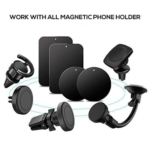 GradCap Magnetic Phone Mount Metal Plates, 4 Packs Ultra Thin Metal Discs — view 5