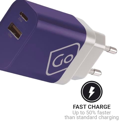 Go Travel Worldwide USB-A & USB-C Mains Charger - Dual Port, Compact — view 4
