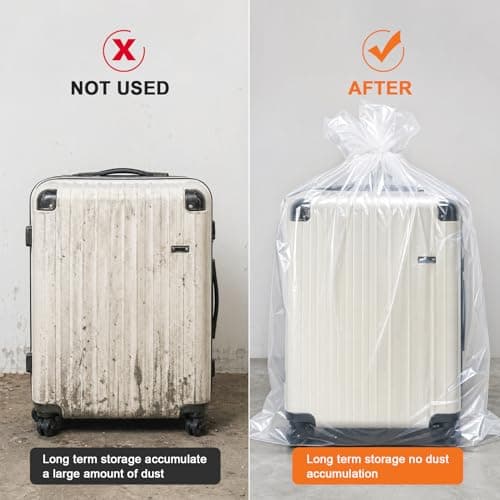 6 Pcs Extra Large Clear Plastic Storage Bags, 150 x 150cm Clear Large Plastic Bags for Clothes, Furniture, Luggage, Suitcase, Quilts, Chair, Bike, Big Plush Storage Bag — view 5
