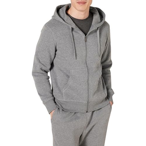 Amazon Essentials Men's Sweatshirt, Grey (light heather), Medium