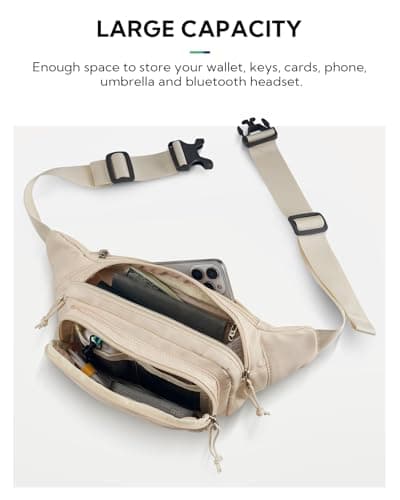 Waterfly Bumbag Large Fanny Pack: Multi-Pockets Bum Bags for Men Women — view 2