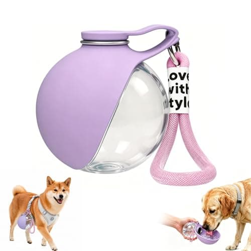 2-In-1 Portable Dog Water Bottle with Bowl 285Ml Silicone Clear Travel Drink Water Bowls for Small Dogs Transparent Collapsible Pet Feeding & Watering Container Supplies for Walking Hiking Travels