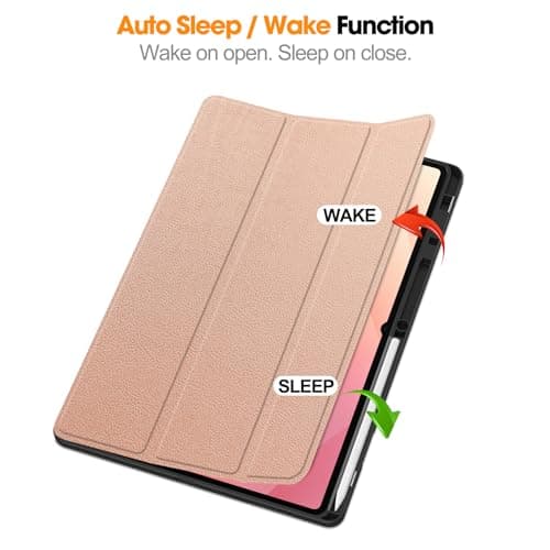 YRH for Samsung Galaxy Tab S11 Ultra 14.6 inch Case 2025, with Pen Holder, Auto Sleep Wake, Protective Soft TPU Tablet Cover 14.6'' (Rose Gold) — view 3