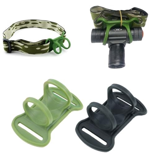 GMBYLBY 5Pcs Silicone Headlamp Flashlight Holder, LED Lights, Black — view 2