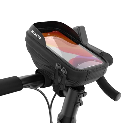 Byking Bike Phone Mount Waterproof Phone Holder for Bike Under 6.8" Smartphones, Phone Holder Bag, Universal Cycling Gifts for Men, Bicycle Accessories Bicycle Phone Holder Waterproof.