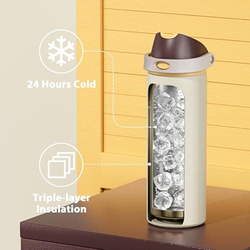 Meoky 710ml Insulated Stainless Steel Water Bottle for Travel Sports Gym — view 3