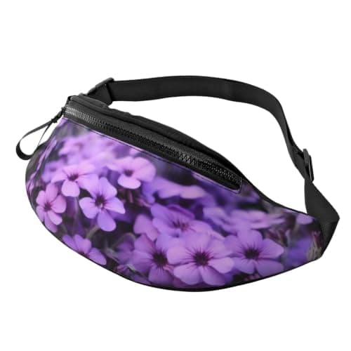 Lavender Bouquet Bum Bag Waist Fanny Pack,Adjustable Waist Bag for Women Men