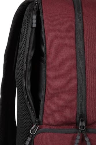 Mountain Warehouse Commuter 30L Backpack - Large Capacity Daypack with Laptop Pocket, RFID Zipped Pockets & Bottle Pocket - All Season Camping, Hiking & Outdoors Burgundy ONE — view 5