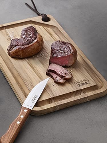Tramontina 5” Jumbo Steak Knives Set of 4, Sharp Knife with Wooden Handle, ‎Camping, Kitchen, Rustic, 22399079 — view 3