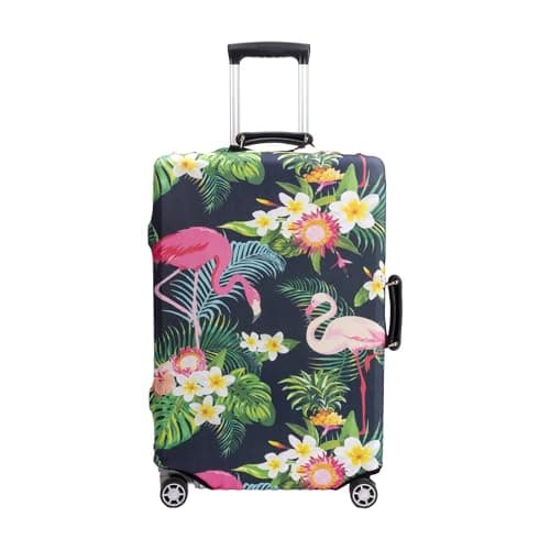 Periea Luggage Covers for Suitcases – Suitcase Cover – Premium Elasticated Material – Small, Medium, Large or Extra Large (Extra-large, Tropical Flamingos)