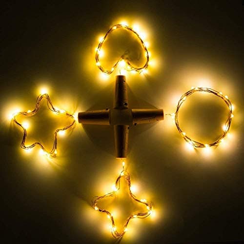 Vicloon 12 Pack Bottle Lights, String Lights Wine with Cork, 2M 20 LEDs Copper Wire Battery Operated Warm White Lights DIY Decoration for Parties, Wedding, Outdoor(Battery Box Upgrade Design) — view 6