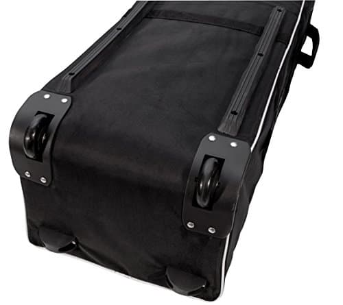 Ben Sayers Golf Travel Flight Bag Cover with Wheels | Durable Padded Case for Clubs | Easy Carry or Wheeled Rolling | Black — view 3