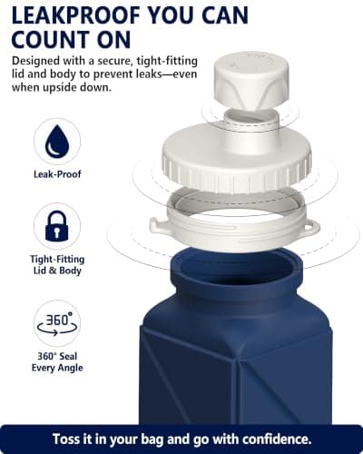 BEAUTAIL Collapsible Water Bottle 610 mL, Silicone Travel Water Bottle — view 4