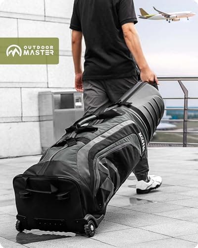 OutdoorMaster Golf Travel Bags for Airlines with Wheels and Hard Case Top — view 2