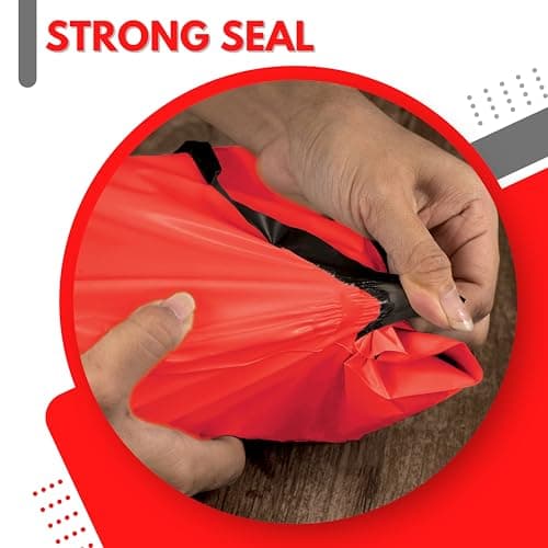 JeeJaan® 50 Pcs Red Postage Bags 12x16 in Mailing Bags 305 x 405 mm Poly Mailers Parcel Bags Envelope Courier Shipping Mailers Waterproof and Tear-Proof Postal Mailer Courier Bags — view 6