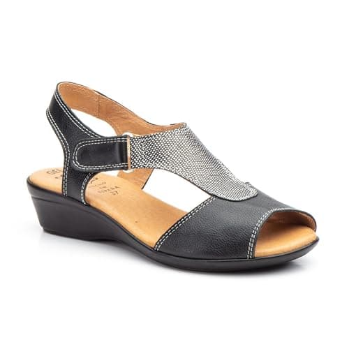 Women’s Wedge Sandals with Slingback Strap, Open Toe Comfort Footbed, Stable Low Wedge, Smart Casual Summer Shoes for Walking, Work, Travel & Events — view 2